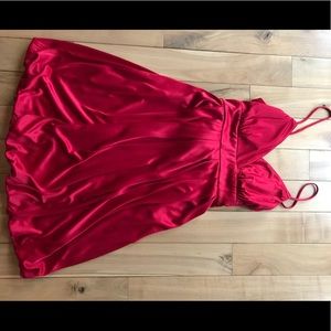 Red spaghetti strap dress (S)